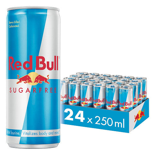 Red Bull Energy Drink Sugar Free 24 Pack of 250 ml