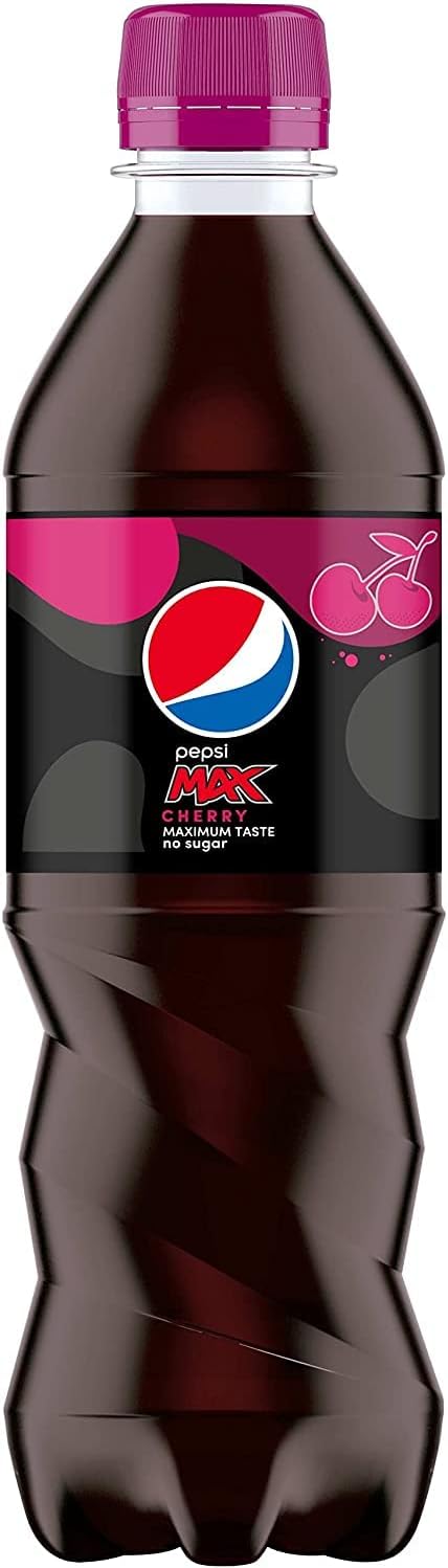 Pepsi Max Cherry No Sugar Cola 500ml Pack of 12
